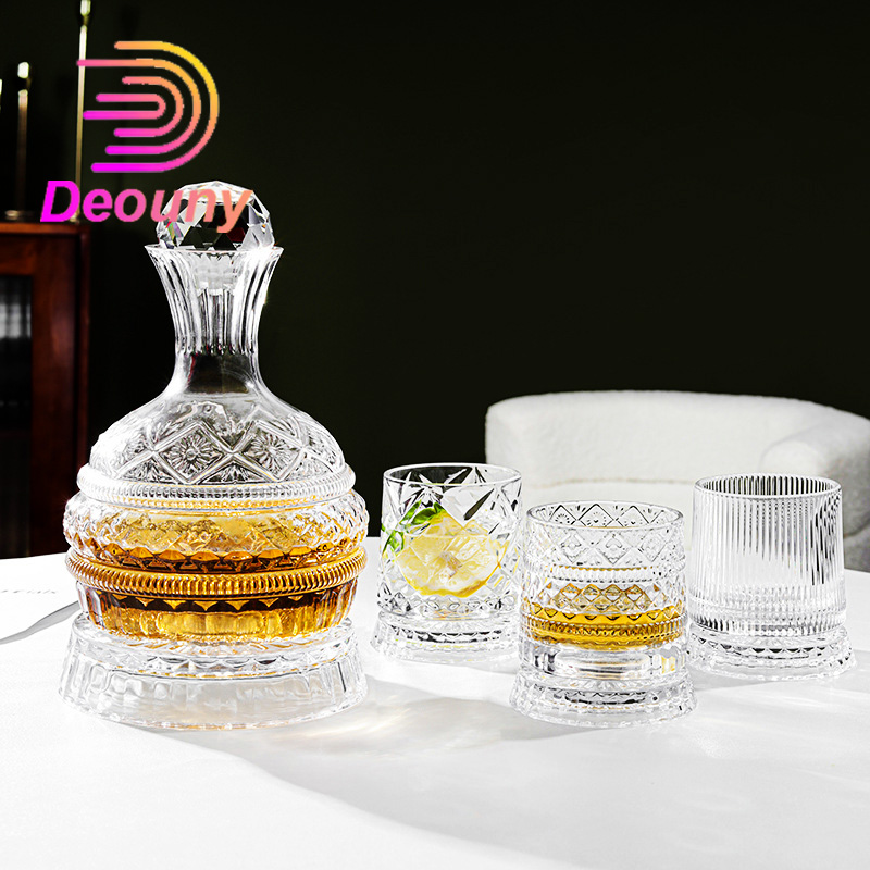 Wine Whiskey Beer - Decantador de vino giratorio DEOUNY con
