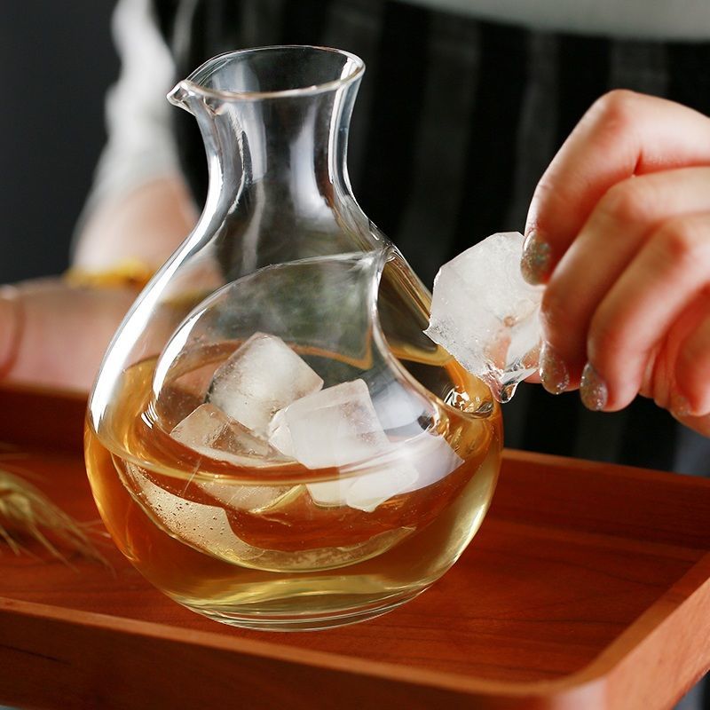 Wine Whiskey Beer - Jarra de Cristal Transparente sin Plomo,