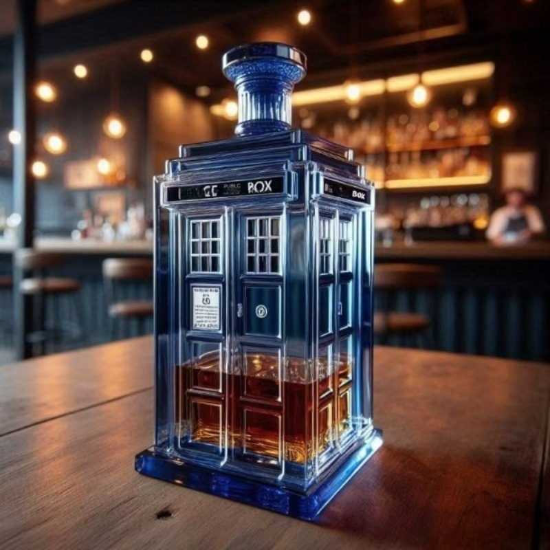 Wine Whiskey Beer - Decantador Creativo con Diseño de Cabina