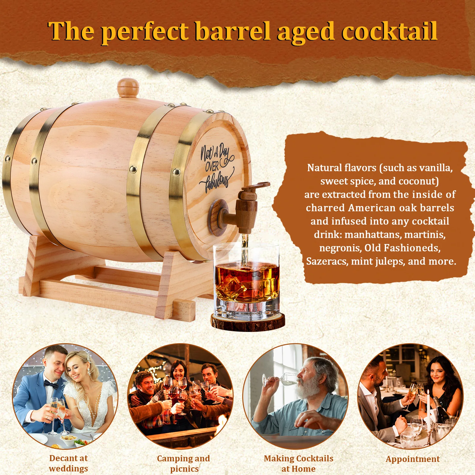 Barril de whisky de madera de  - Wine Whiskey Beer reseña y precio
