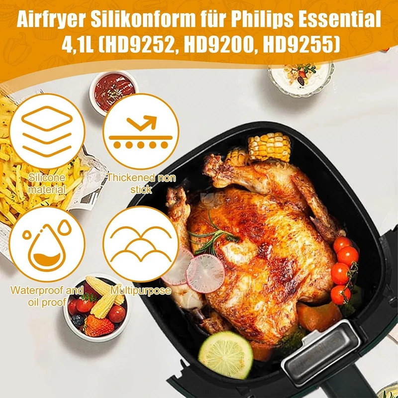 Molde de silicona para freidor - Philips Air Fryer Hd9252 reseña y precio