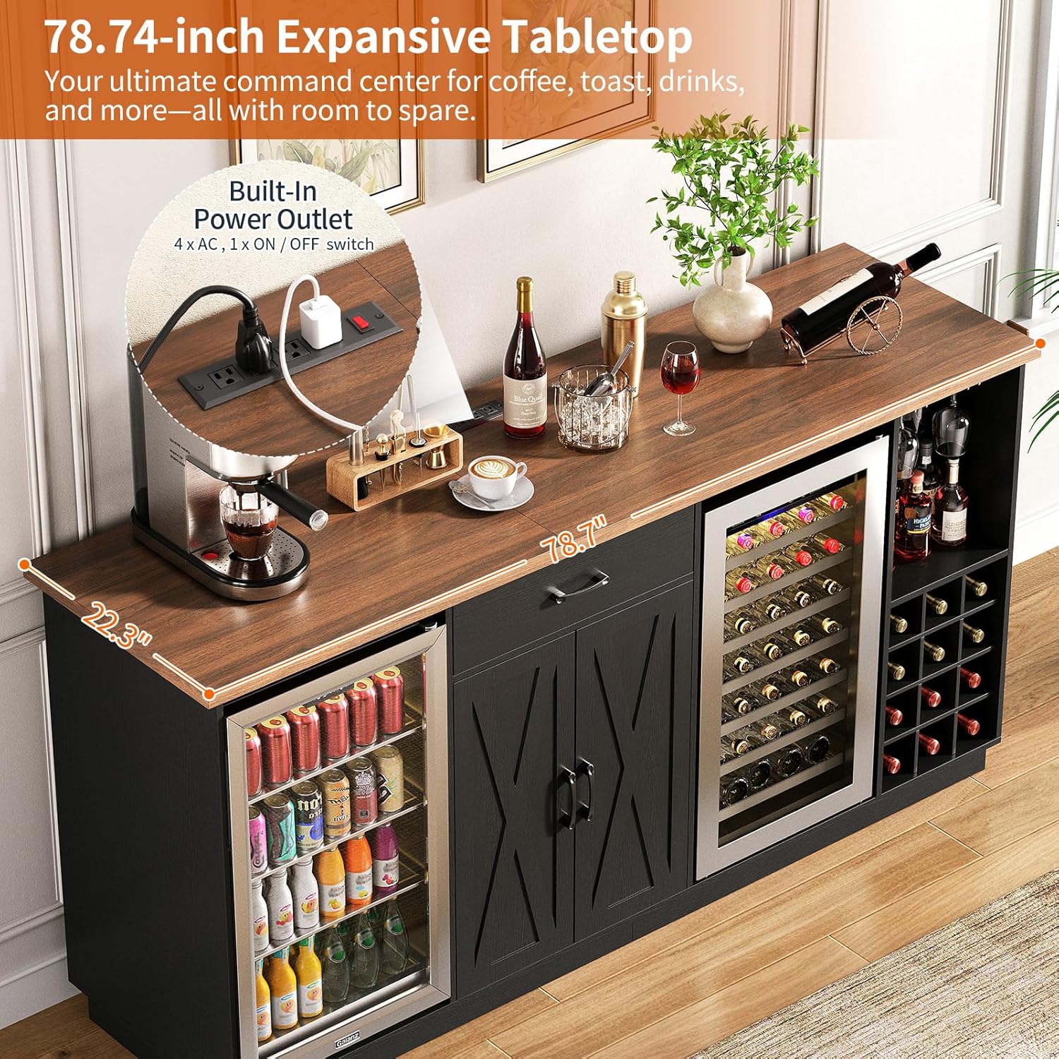 Mueble Barra de Café Grande de - Wine Beer Refrigerator reseña y precio
