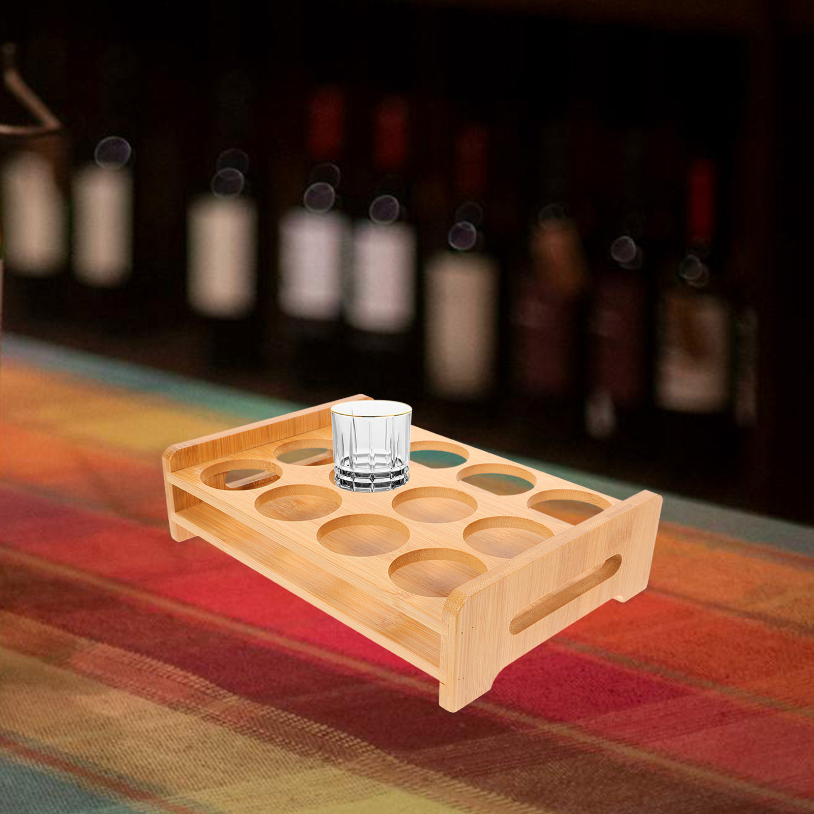 Soporte de Bambú para Vasos de - Wine Whiskey Beer reseña y precio