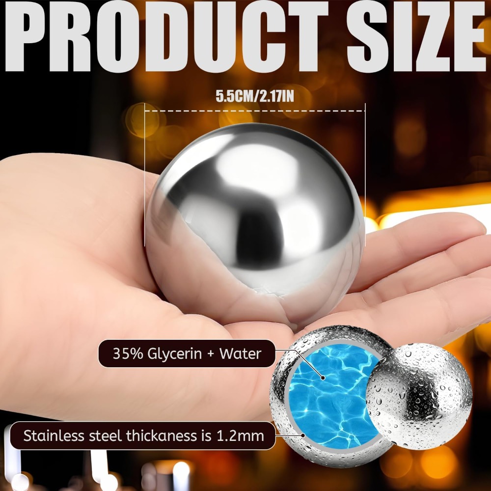 Bolas de Hielo de Acero Inoxid - Wine Beer Refrigerator reseña y precio