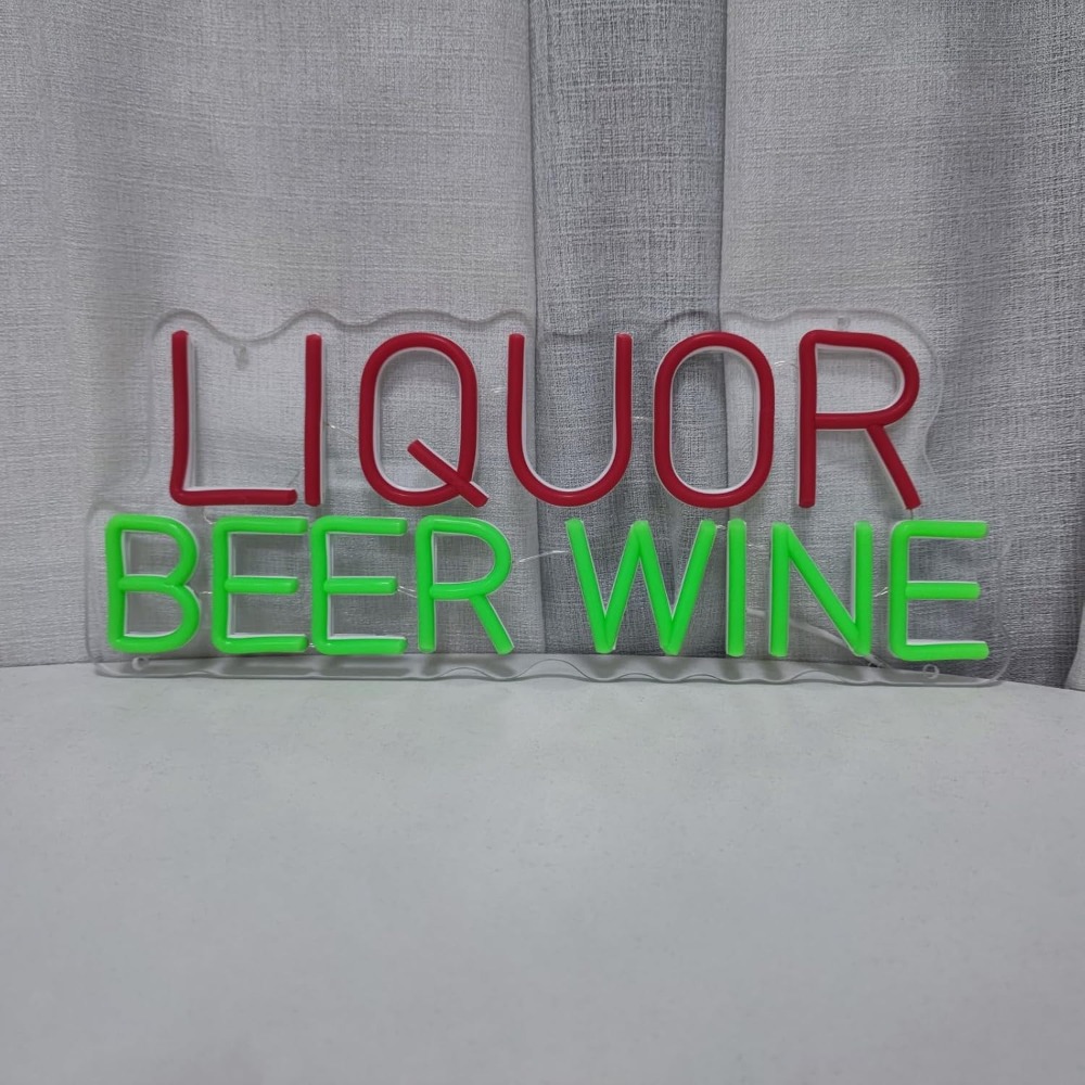 Letrero LED de Neón para Licor - Wine Beer Whiskey Year reseña y precio