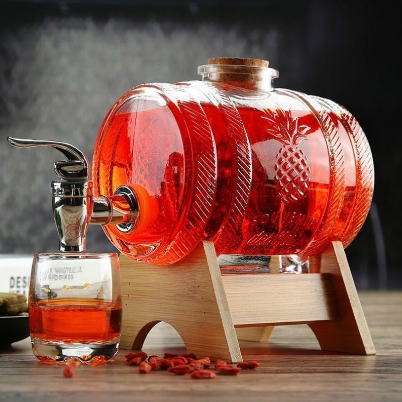 Barril de whisky de vidrio de  - Wine Whiskey Beer reseña y precio